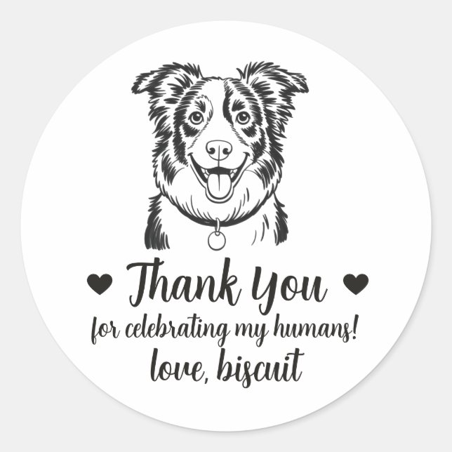 Pegatinas personalizadas para regalos de boda de p (Anverso)