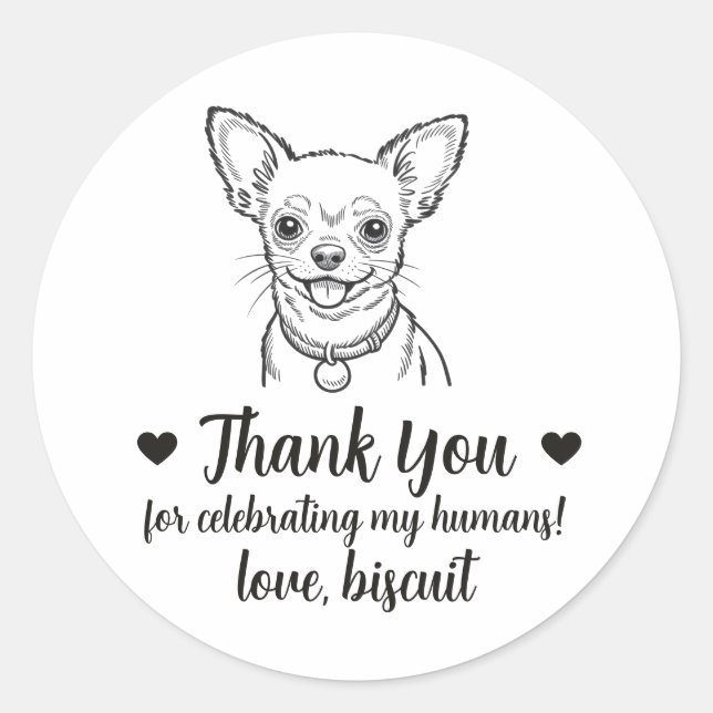 Pegatinas personalizadas para regalos de boda de p (Anverso)