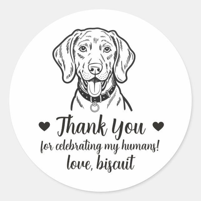 Pegatinas personalizadas para regalos de boda de p (Anverso)