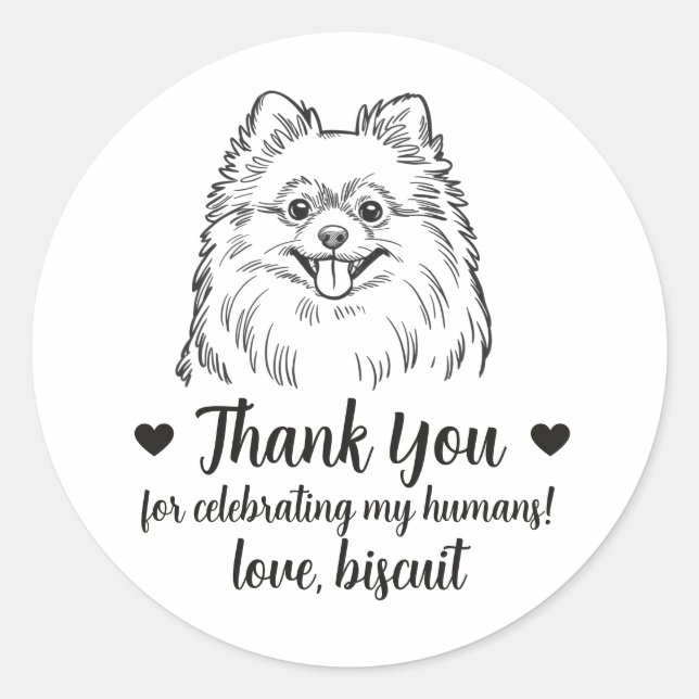 Pegatinas personalizadas para regalos de boda de p (Anverso)