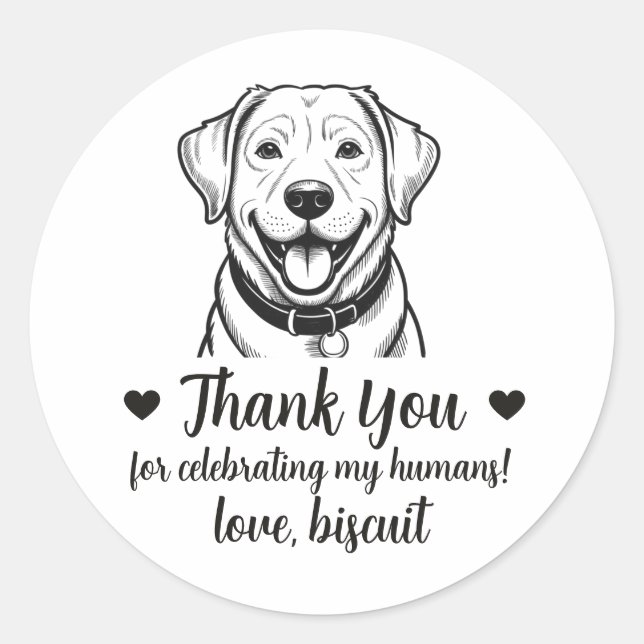 Pegatinas personalizadas para regalos de boda de p (Anverso)