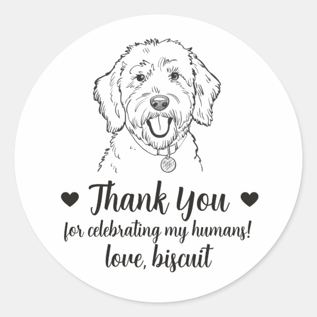 Pegatinas personalizadas para regalos de boda de p (Anverso)