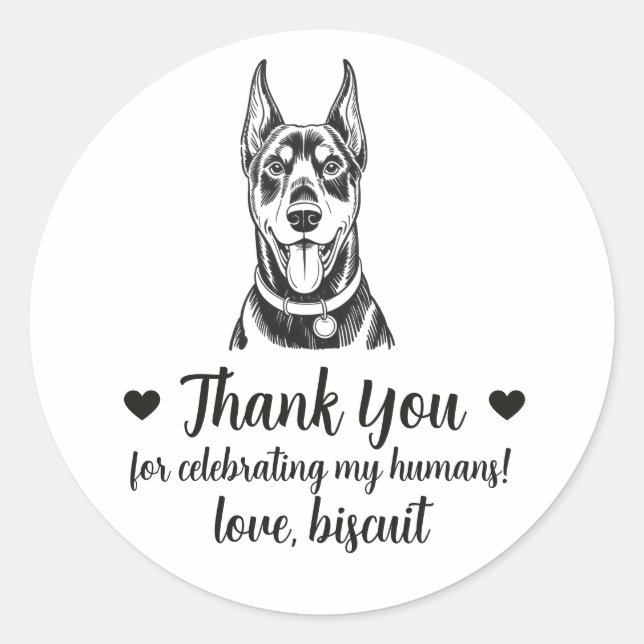 Pegatinas personalizadas para regalos de boda de p (Anverso)