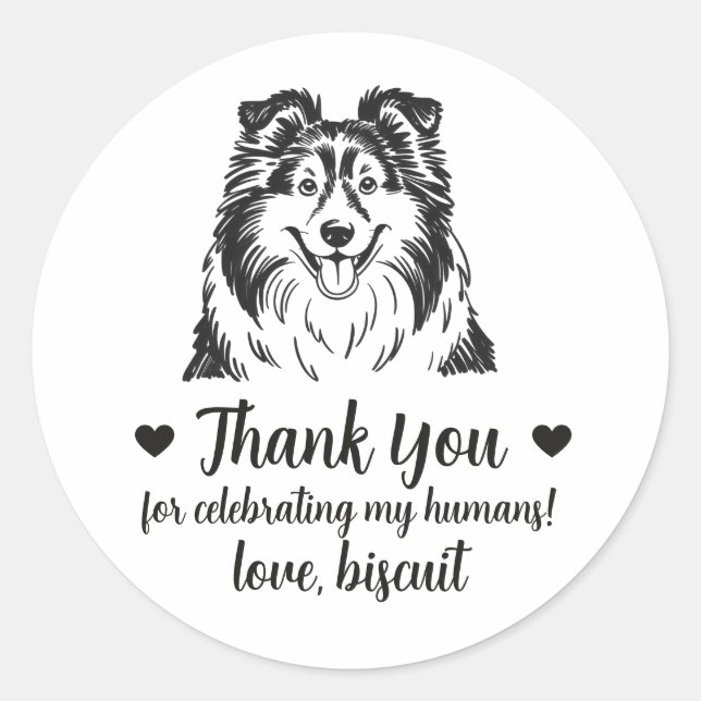 Pegatinas personalizadas para regalos de boda de p (Anverso)
