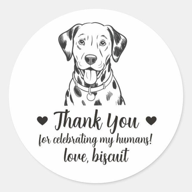 Pegatinas personalizadas para regalos de boda de p (Anverso)