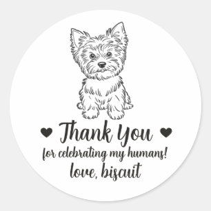 Pegatinas personalizadas para regalos de boda de Y