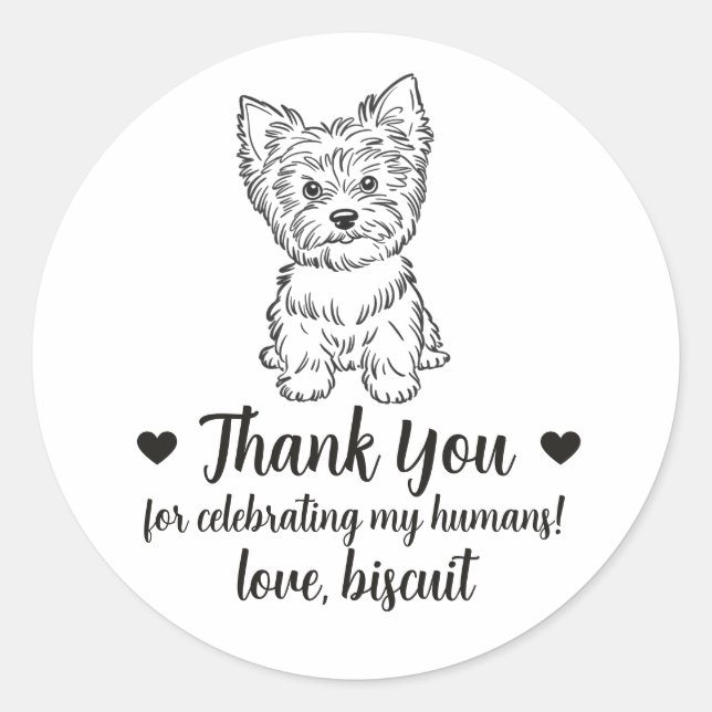 Pegatinas personalizadas para regalos de boda de Y (Anverso)