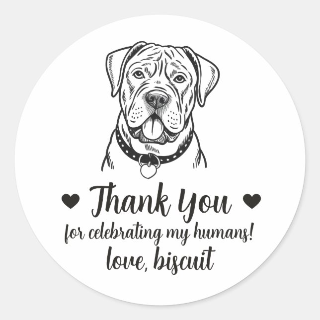 Pegatinas personalizadas para regalos de boda para (Anverso)