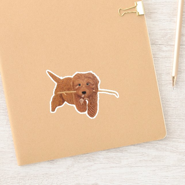 Pegatinas personalizadas pequeñas de Goldie Doodle (Cuaderno)