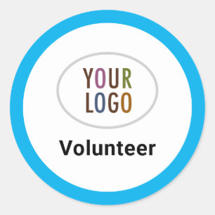 Pegatinas personalizadas redondas para voluntarios