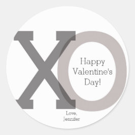 Pegatinas personalizadas XO Grey San Valentín