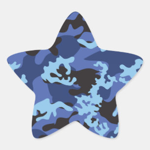 Pegatinas personalizado Blue Camo