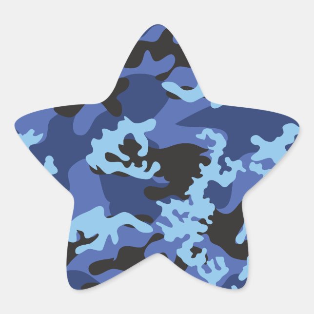 Pegatinas personalizado Blue Camo (Anverso)