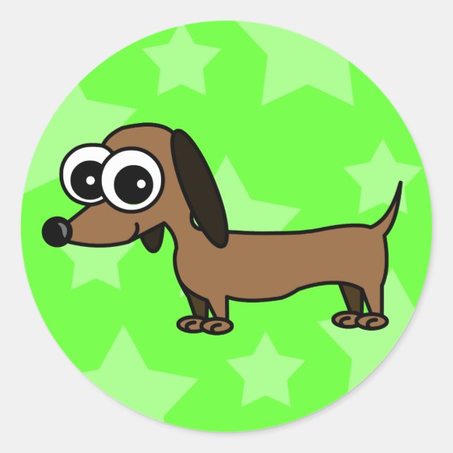 Pegatinas personalizado Dachshund (Anverso)