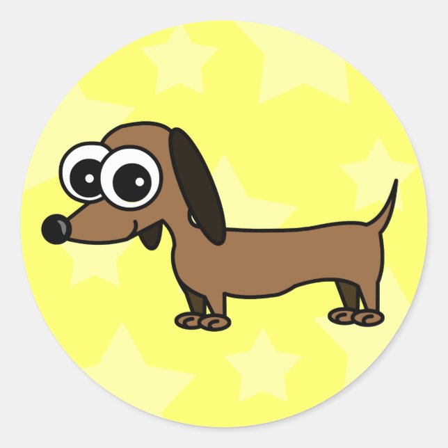 Pegatinas personalizado Dachshund (Anverso)