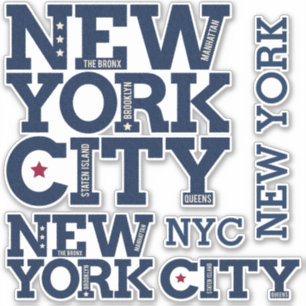 pegatinas personalizado de Nueva York