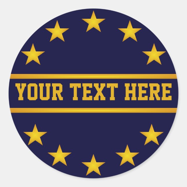 pegatinas personalizado GOLDEN STARS (Anverso)