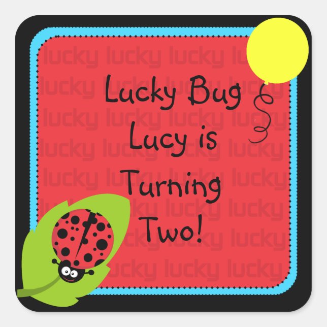 Pegatinas personalizado Lucky Bug (Anverso)
