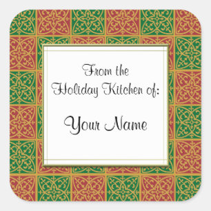 Pegatinas personalizado Red and Green Fleur de Lis