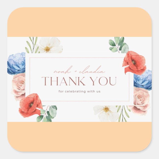 Pegatinas personalizado Square - Perfecto para la  (Anverso)