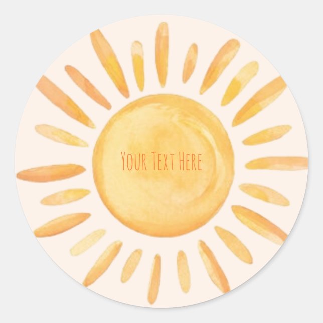 Pegatinas personalizado Sun (Anverso)