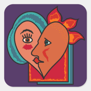 Pegatinas personalizados de Amantes Resumen