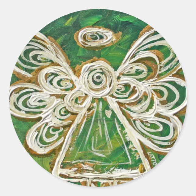 Pegatinas Personalizados de arte Guardian Green An (Anverso)