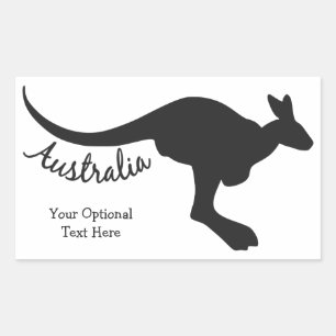 Pegatinas personalizados de Australia Kangaroo