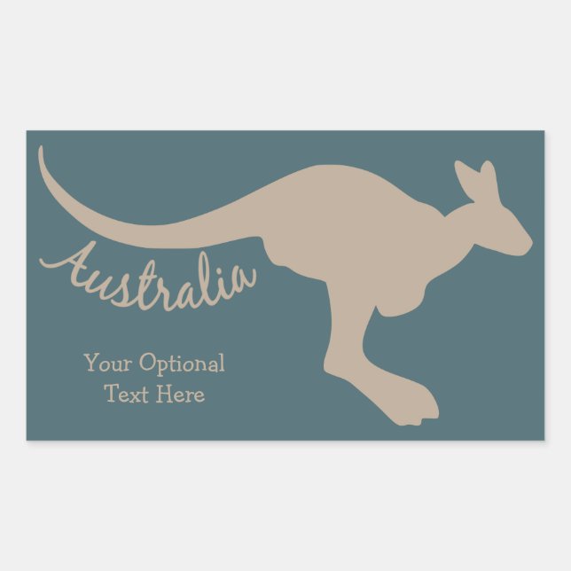 Pegatinas personalizados de Australia Kangaroo (Anverso)