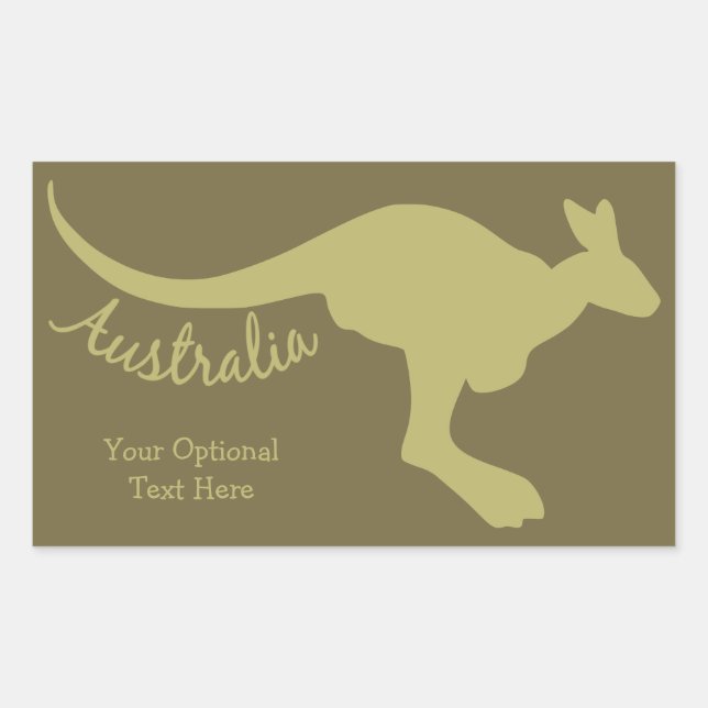 Pegatinas personalizados de Australia Kangaroo (Anverso)