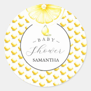 Pegatinas Personalizados de Baby Shower Lemon Drop