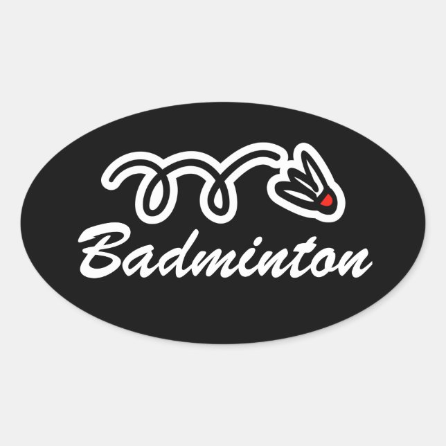 Pegatinas personalizados de Badminton por cumpleañ (Anverso)