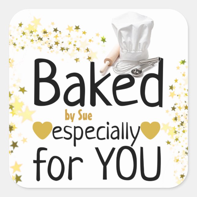 Pegatinas personalizados de Baker para tus product (Anverso)