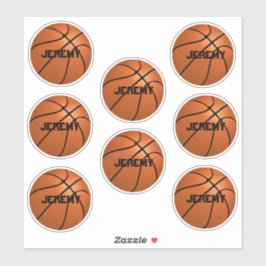 pegatinas personalizados de baloncesto añaden su n