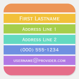 Pegatinas personalizados de colores arcoiris