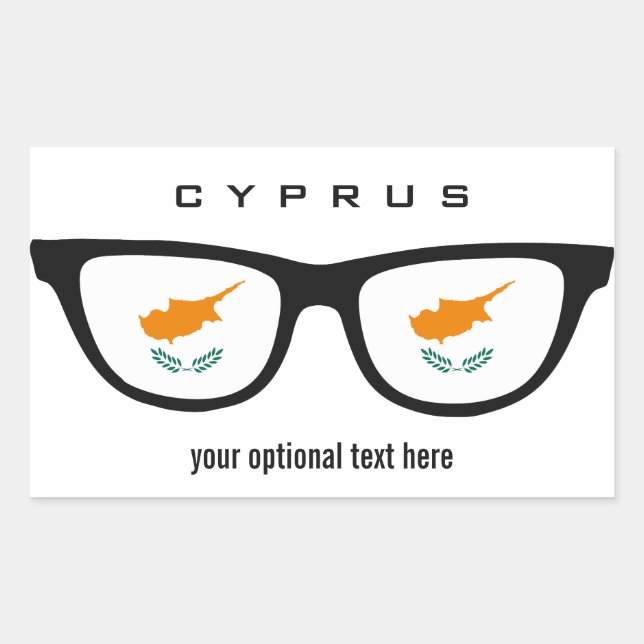 Pegatinas personalizados de Cyprus Shades (Anverso)