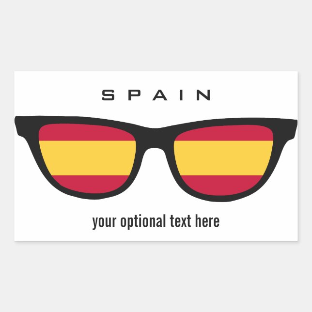 Pegatinas personalizados de Español Shades (Anverso)