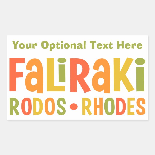 Pegatinas personalizados de Faliraki Rhodes (Anverso)