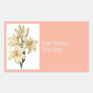 Pegatinas personalizados de flores de época 1