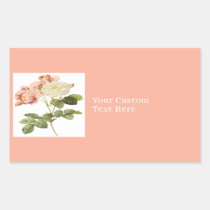 Pegatinas personalizados de flores de época 2