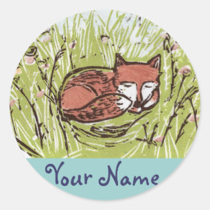 Pegatinas personalizados de Fox durmiente