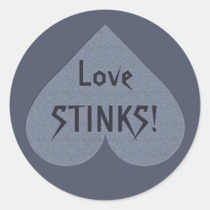 Pegatinas personalizados de Gray Heart Anti-Valent