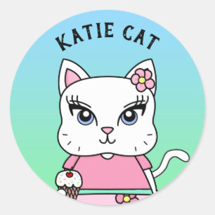 Pegatinas personalizados de Katie Cat