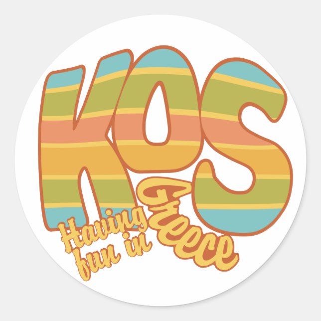 Pegatinas personalizados de KOS Grecia (Anverso)