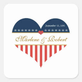 PEGATINAS Personalizados de la bandera del corazón