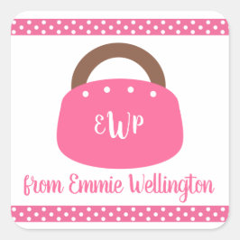 Pegatinas personalizados de la Bolsa Monogramada d