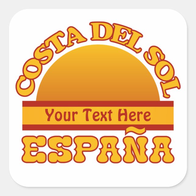 Pegatinas personalizados de la Costa del Sol de ES (Anverso)