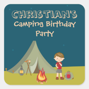 Pegatinas personalizados de la fiesta de cumpleaño