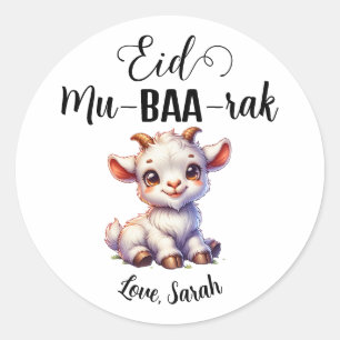 Pegatinas personalizados de la ronda de cabras de