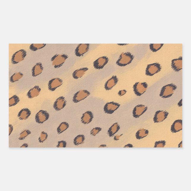 Pegatinas Personalizados de Leopard Spots Painting (Anverso)